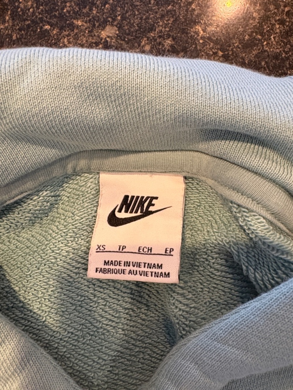 Nike Women's Light teal Cropped Pullover Hoodie - Picture 6 of 6